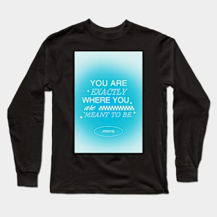 Positive Affirmation Blue Aura Y2K Long Sleeve T-Shirt